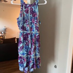 Colorful backless summer dress